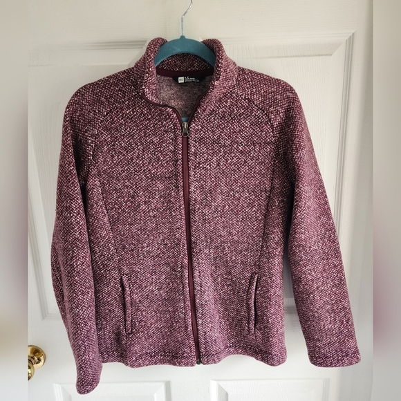 MEC Teslin Ladies Full Zipup Jacket Burgundy Tweed Size Medium - Picture 1 of 4